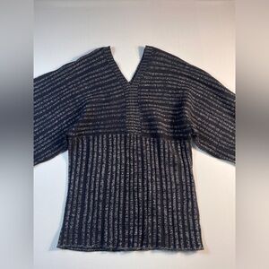 Jou Jou Plus Black and Silver Knit Sweater 3X